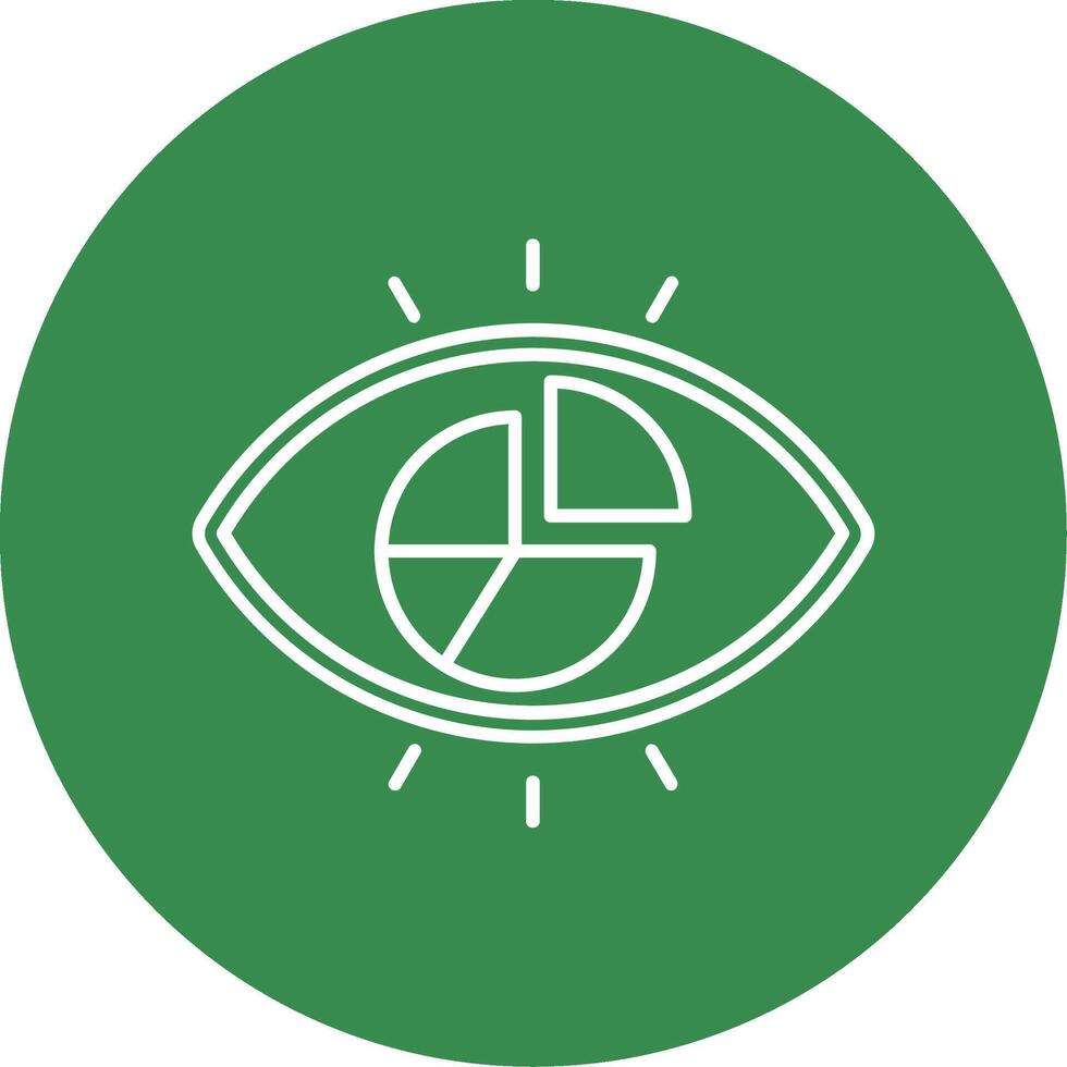 Viscualisation Linear Circle Multicolor Design Icon vector