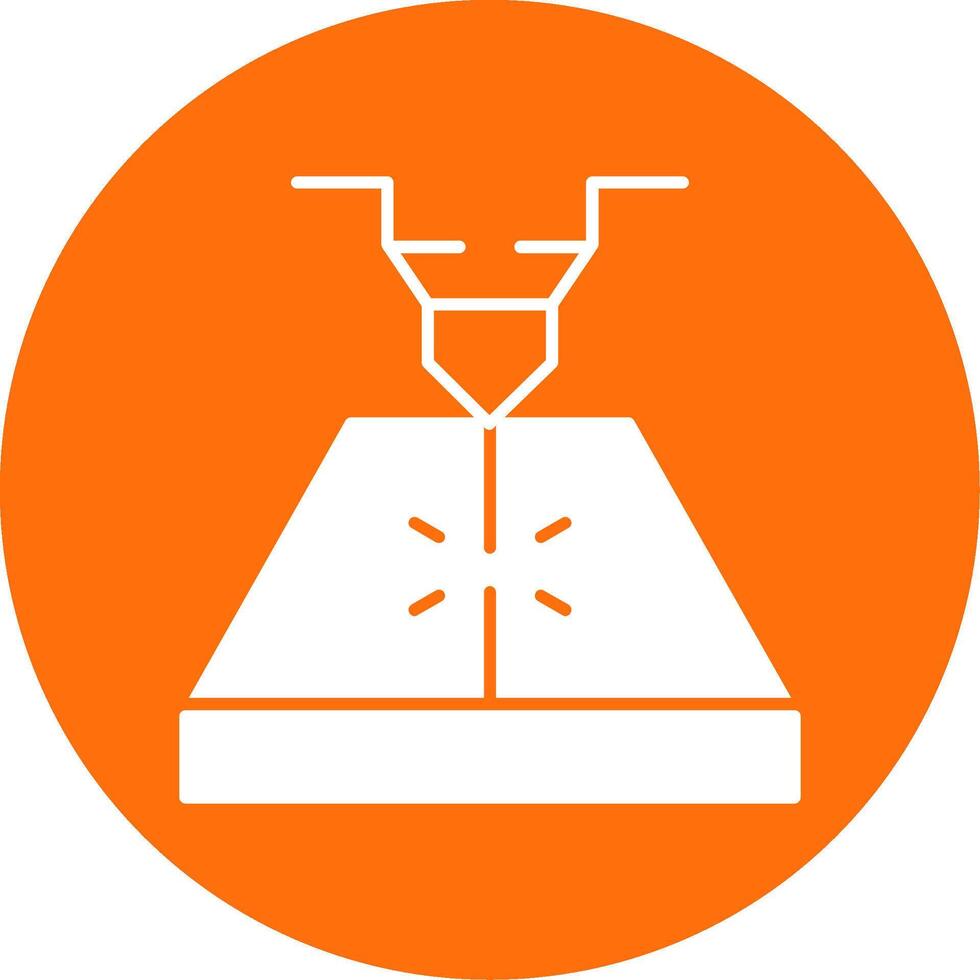Laser Glyph Circle Icon vector
