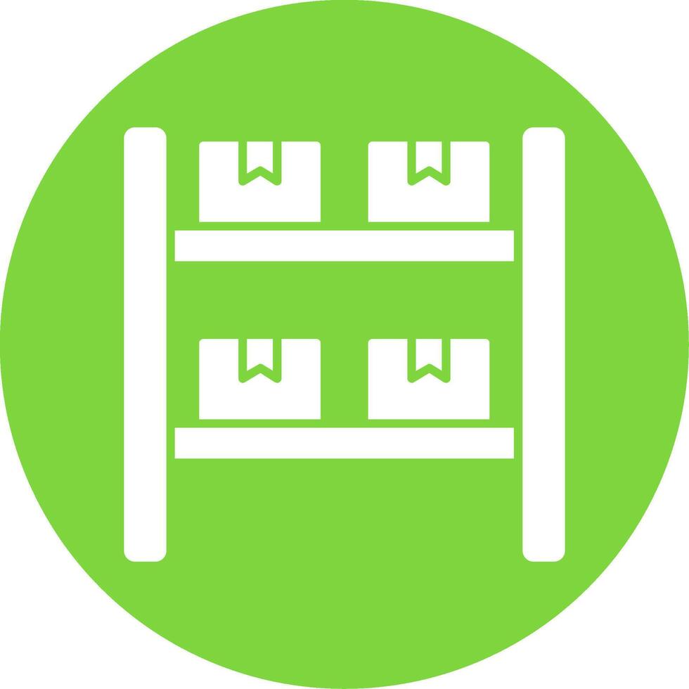 Boxes Glyph Circle Icon vector