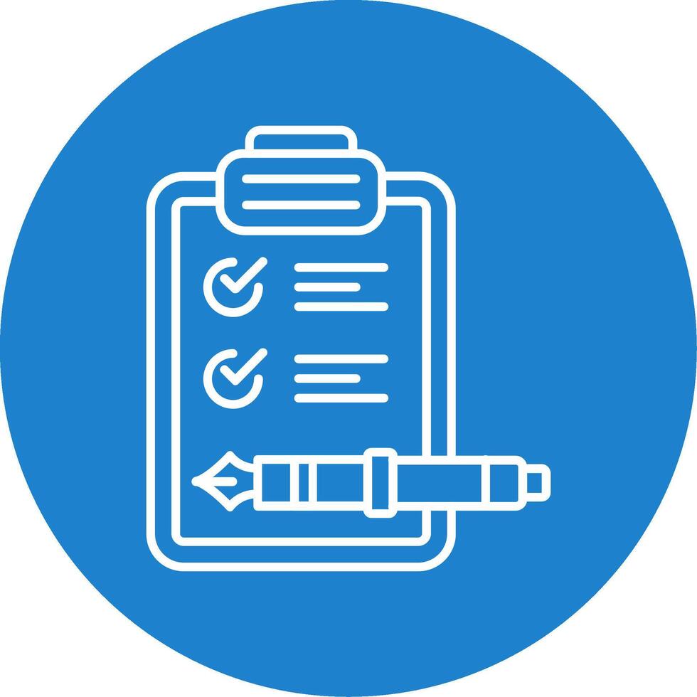 Check list Linear Circle Multicolor Design Icon vector