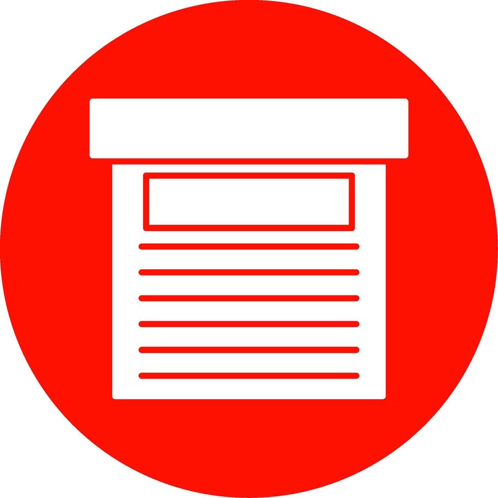 Storage Box Glyph Circle Icon vector