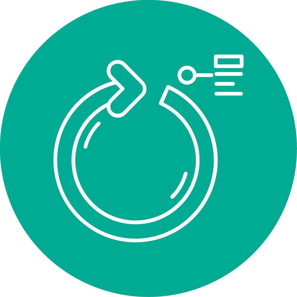 Circular Arrow Linear Circle Multicolor Design Icon vector
