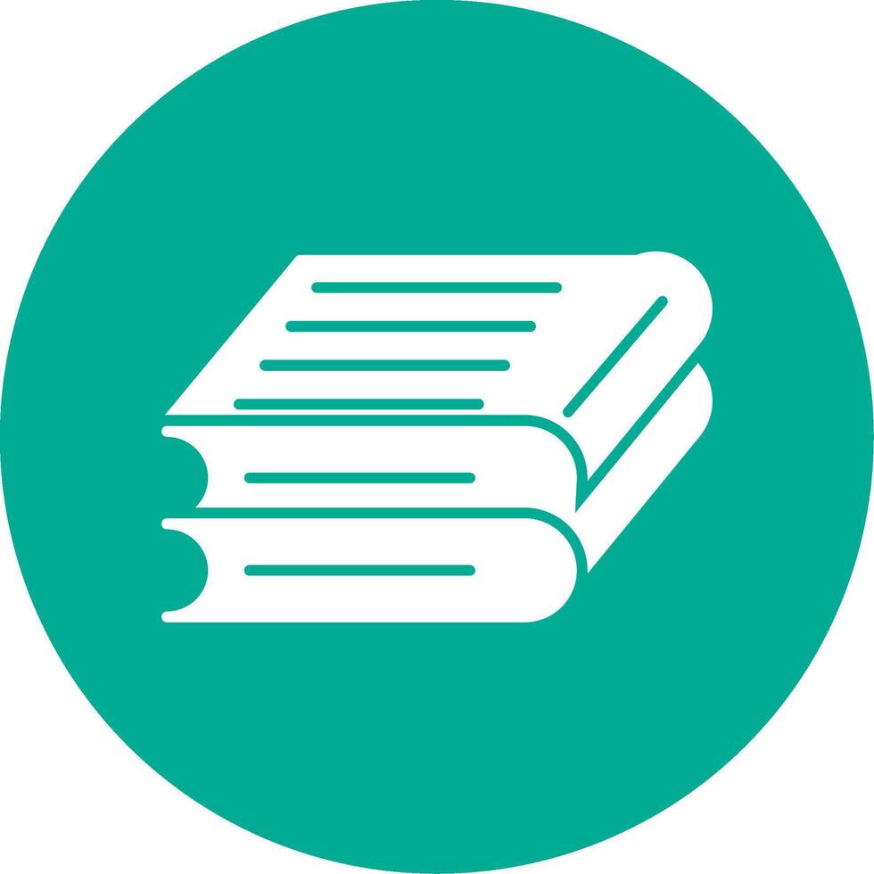 Books Glyph Circle Icon vector