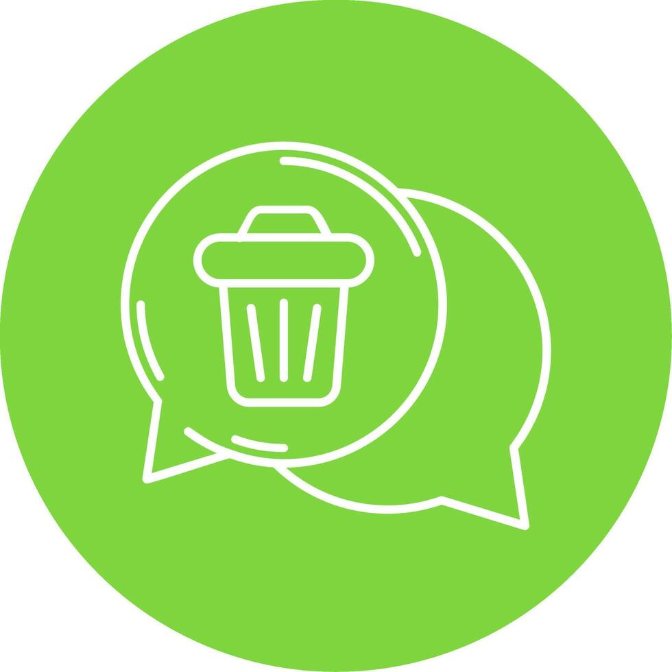 Delete Linear Circle Multicolor Design Icon vector