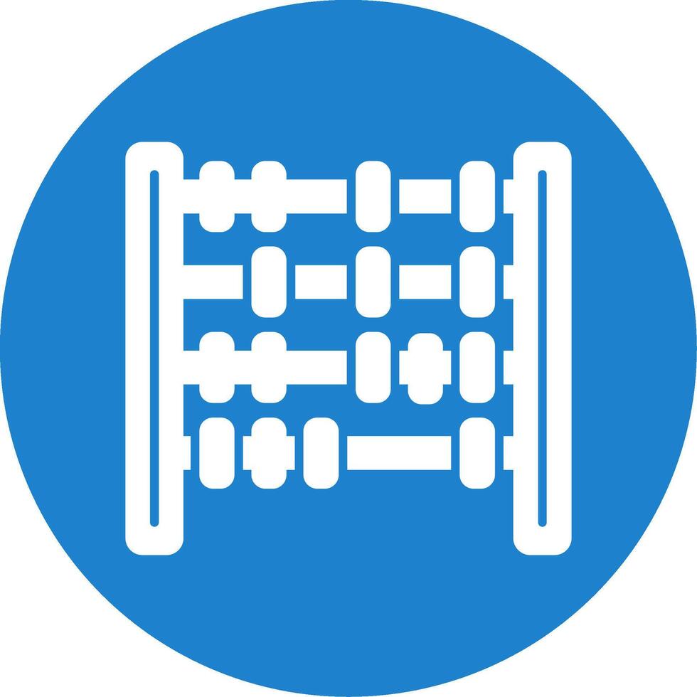 Abacus Glyph Circle Icon vector