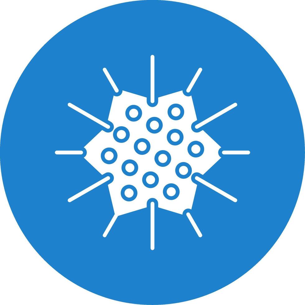 Sea Urchin Glyph Circle Icon vector