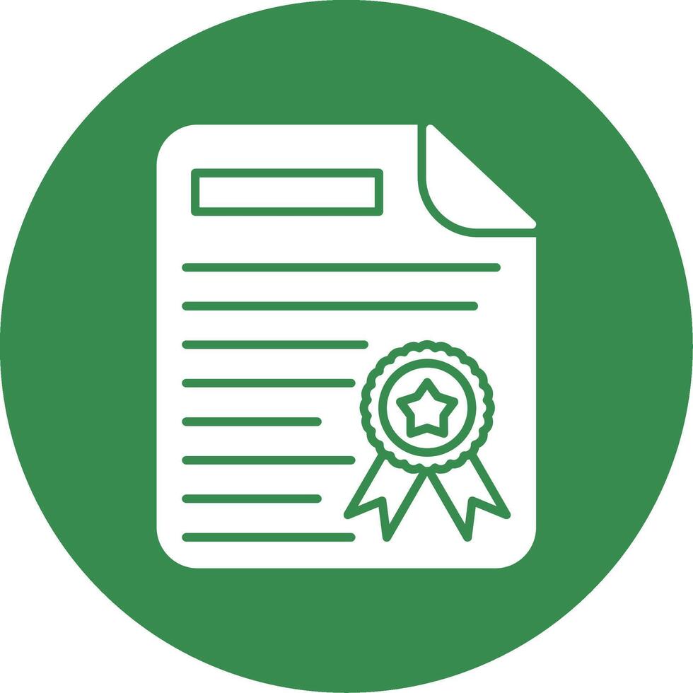 Diploma Glyph Circle Icon vector