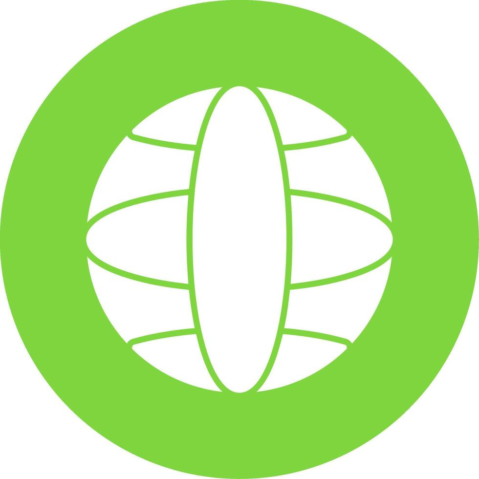 Global Glyph Circle Icon vector