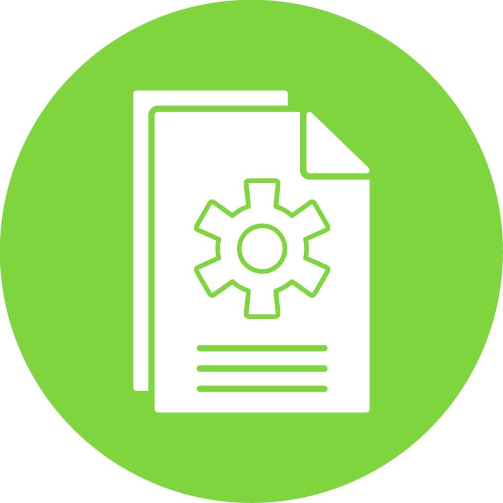 Document Glyph Circle Icon vector