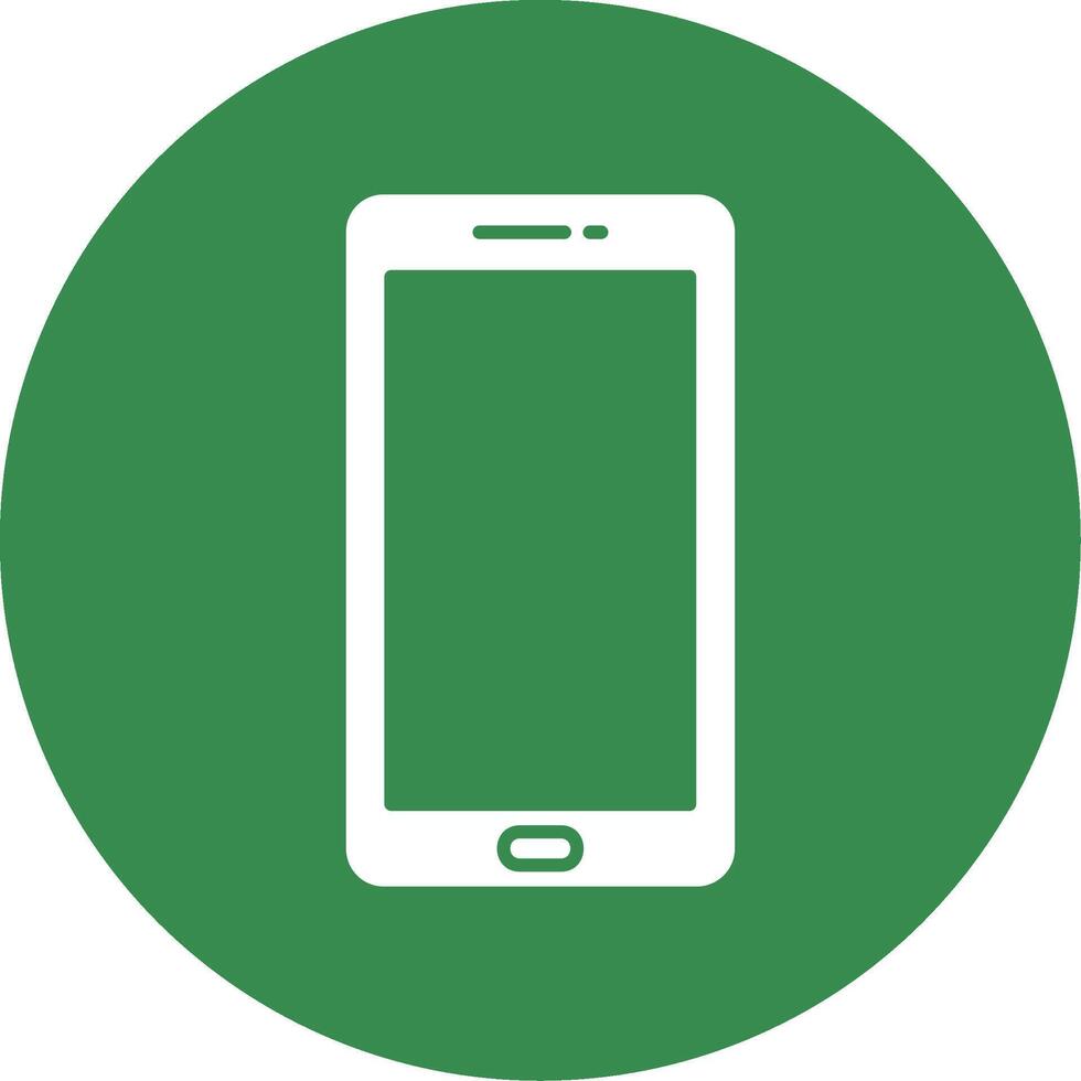 Mobile Phone Glyph Circle Icon vector