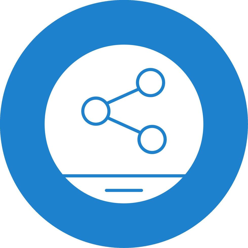 Share Glyph Circle Icon vector