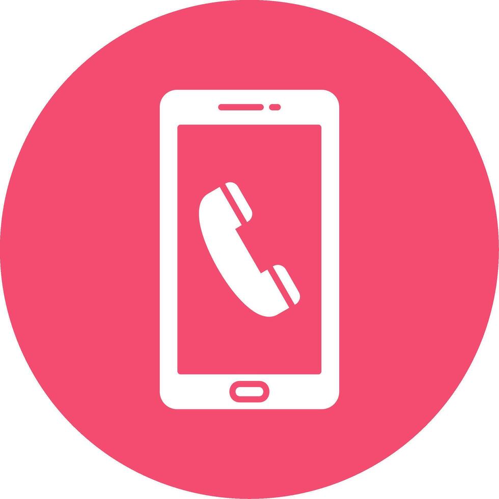 Phone Call Glyph Circle Icon vector