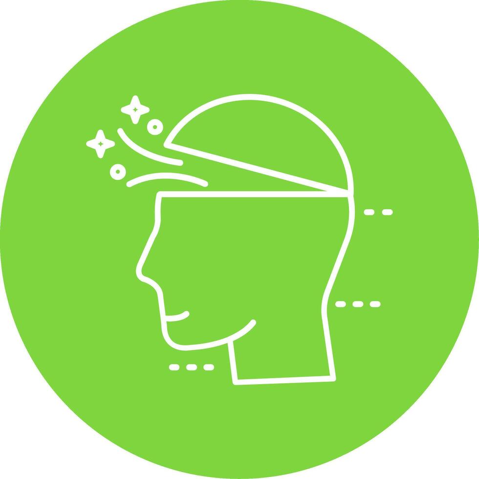 Open mind Linear Circle Multicolor Design Icon vector