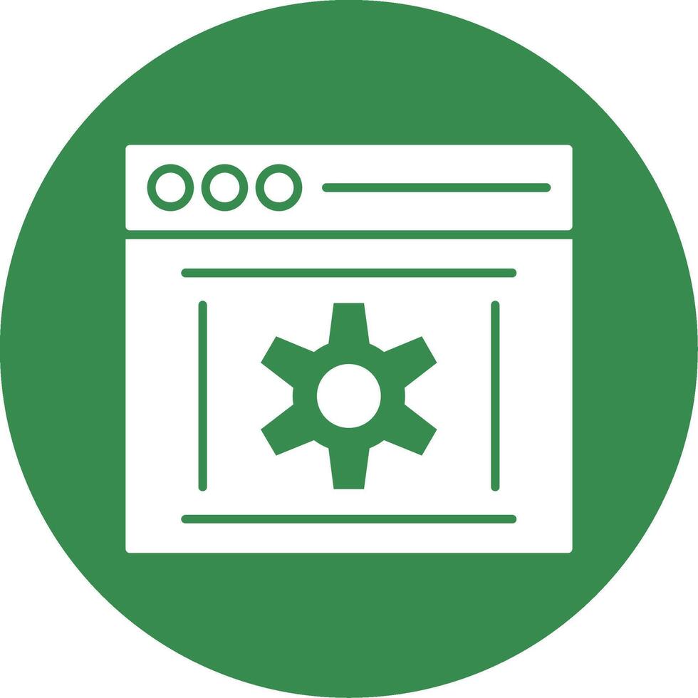Optimization Glyph Circle Icon vector