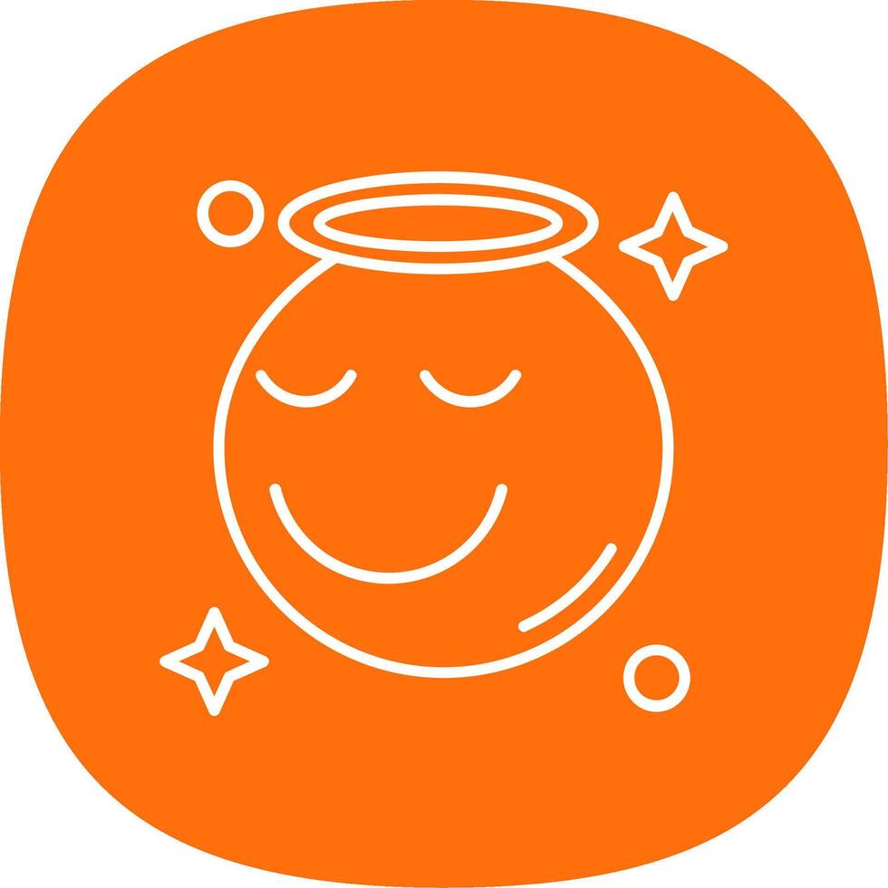 Angel Linear Circle Multicolor Design Icon vector