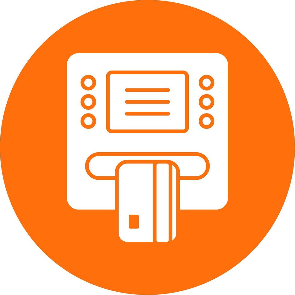 Atm Glyph Circle Icon vector