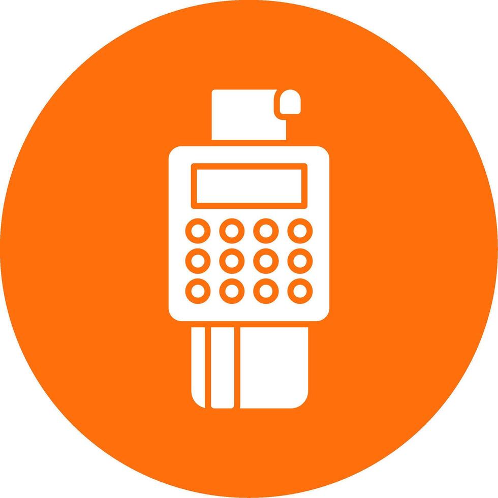 Bank Terminal Glyph Circle Icon vector