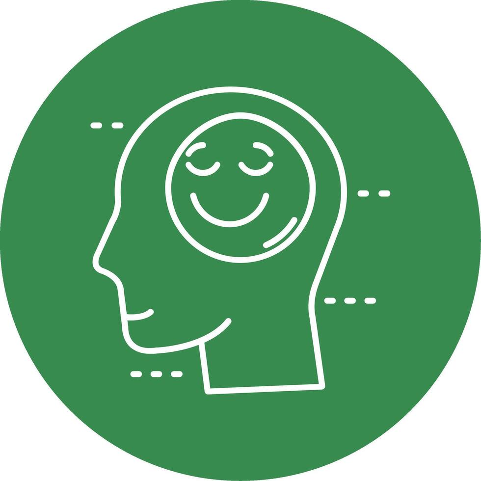 Happiness Linear Circle Multicolor Design Icon vector