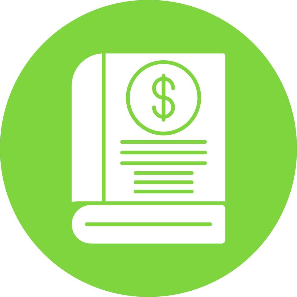 Book Glyph Circle Icon vector