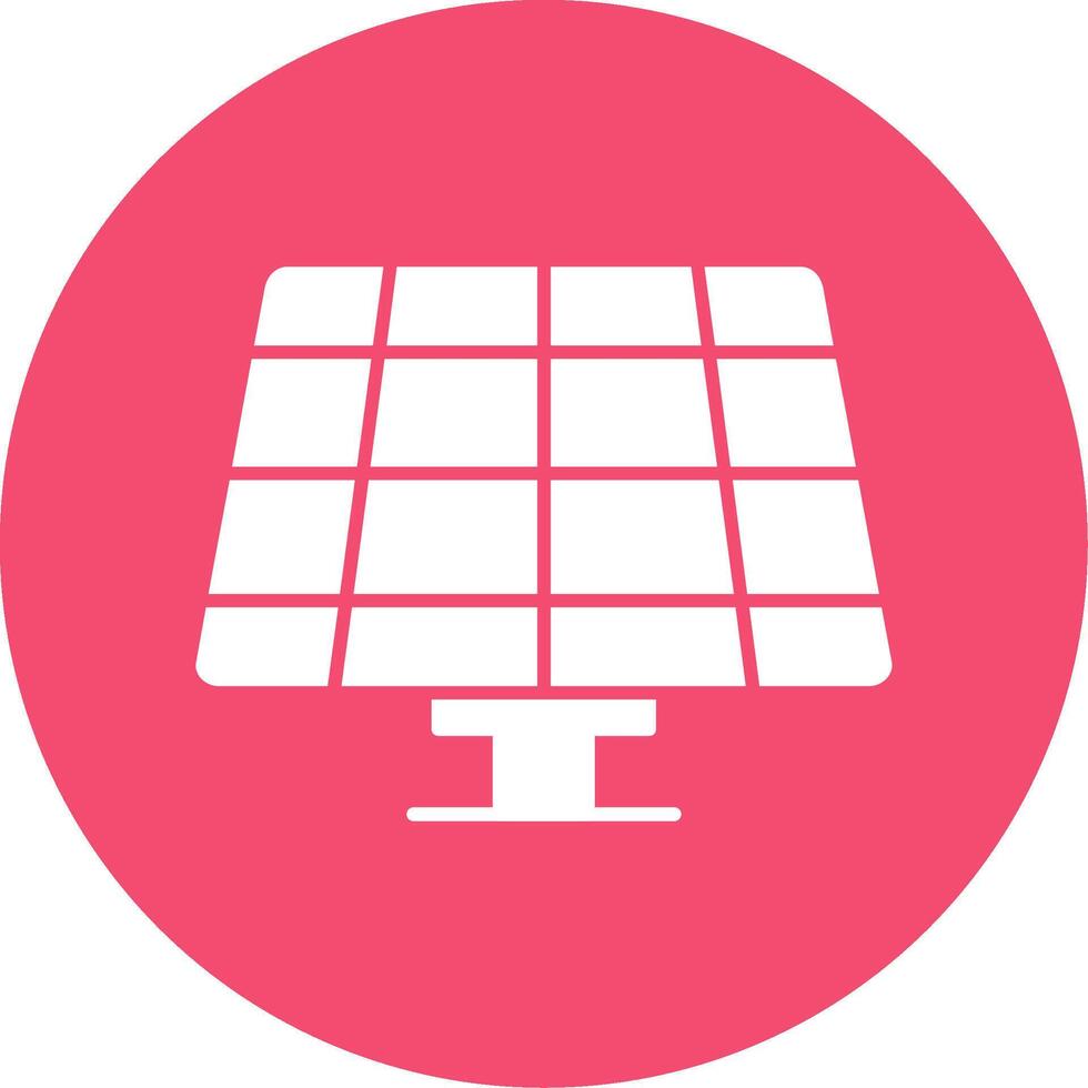 Solar Panel Glyph Circle Icon vector