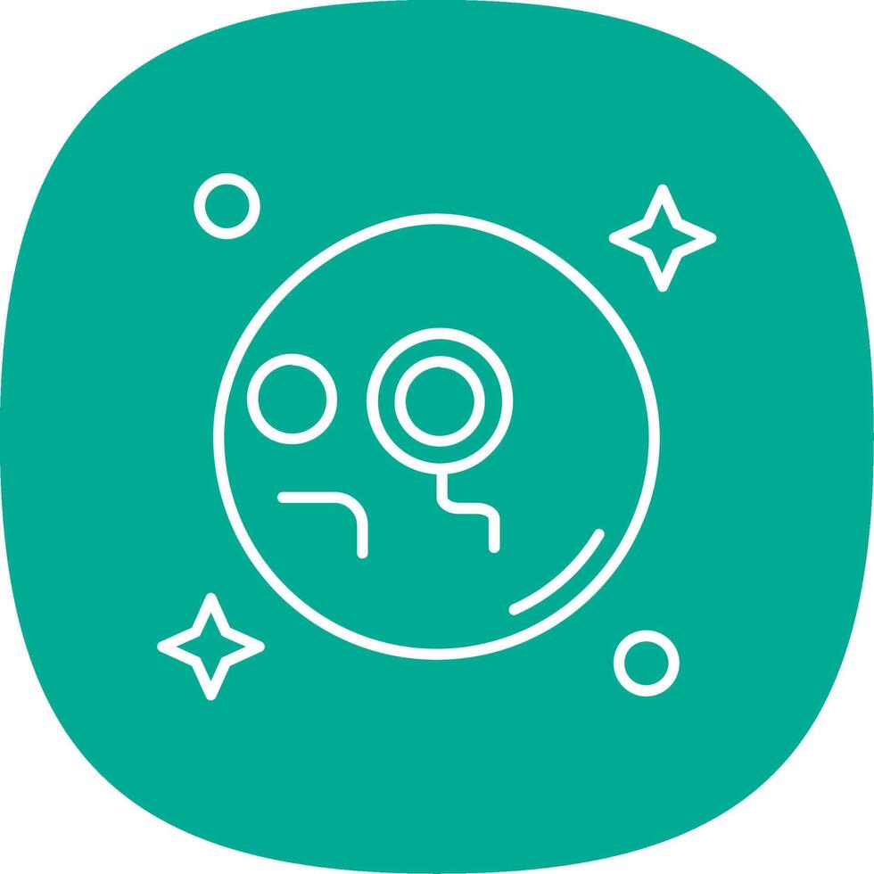 Monocle Linear Circle Multicolor Design Icon vector