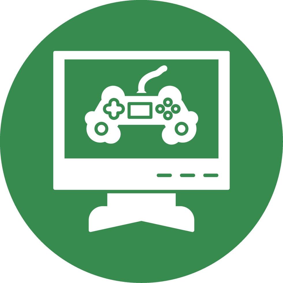 Space Gaming Glyph Circle Icon vector