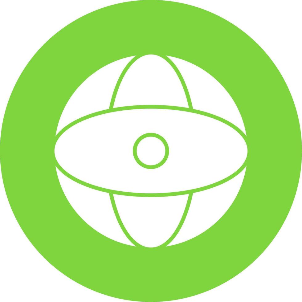 World Glyph Circle Icon vector