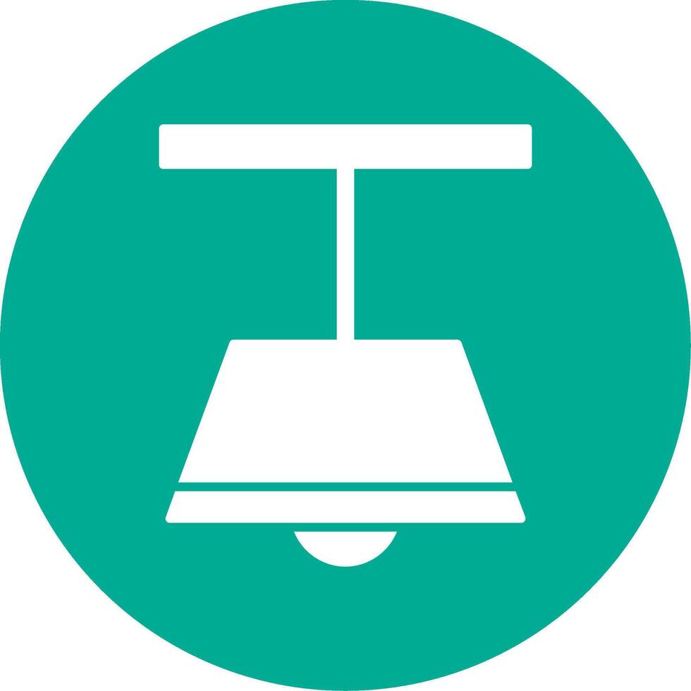 Ceiling Lamp Glyph Circle Icon vector