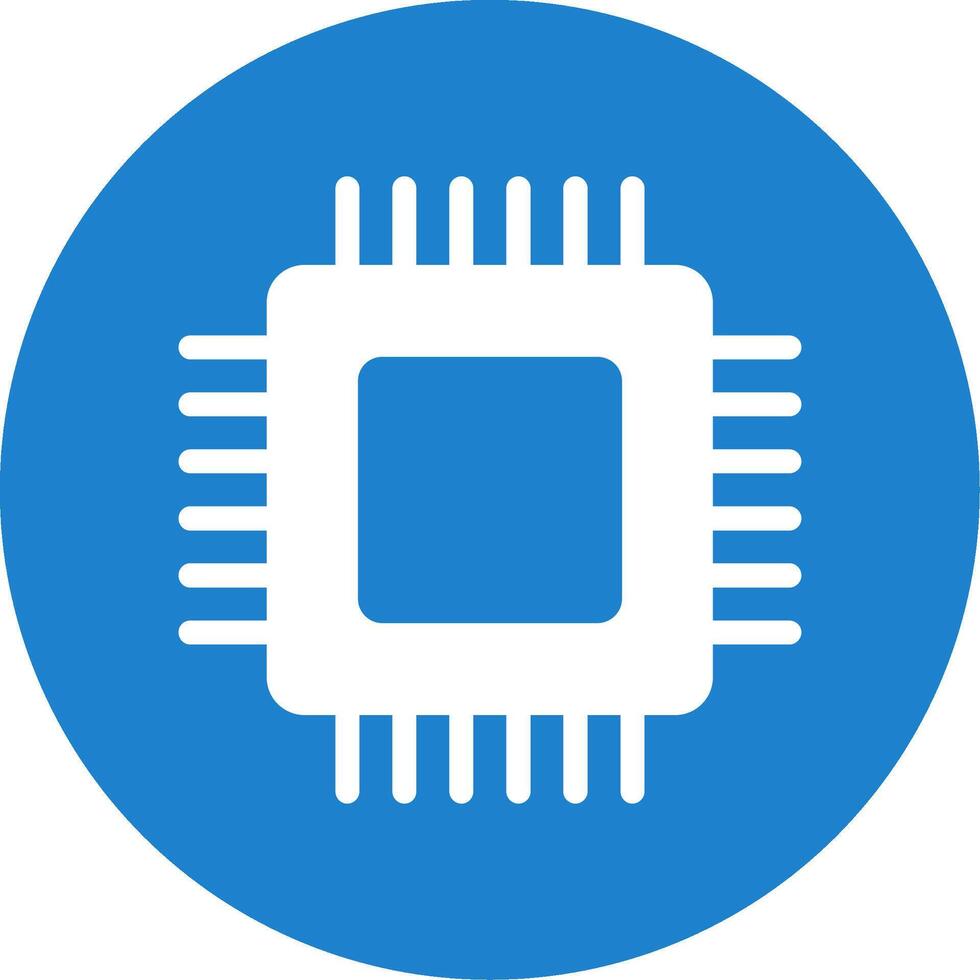 Circuit Board Glyph Circle Icon vector