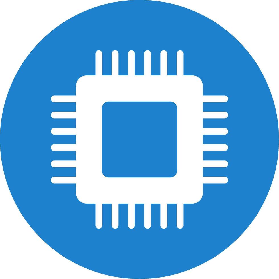 Circuit Board Glyph Circle Icon vector