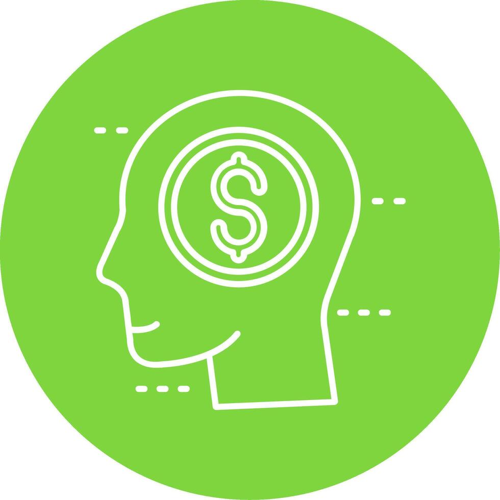 Greed Linear Circle Multicolor Design Icon vector