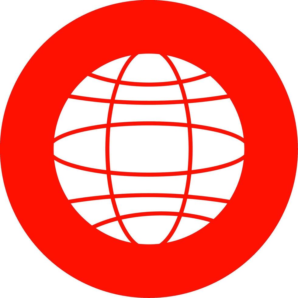 icono de círculo de glifo de globo vector