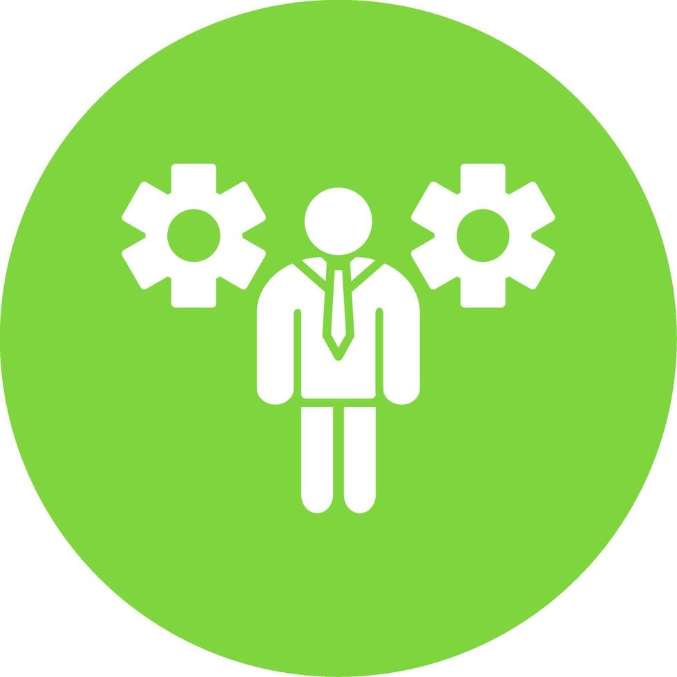 Business People Glyph Circle Icon vector