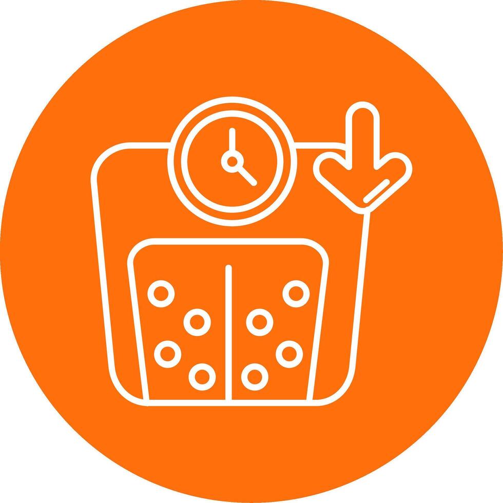 Weight Linear Circle Multicolor Design Icon vector