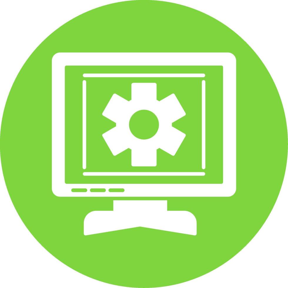 Process Glyph Circle Icon vector