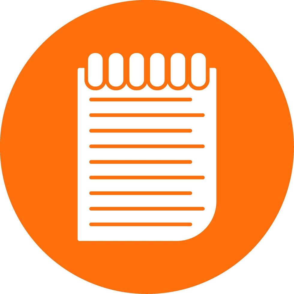Note Glyph Circle Icon vector