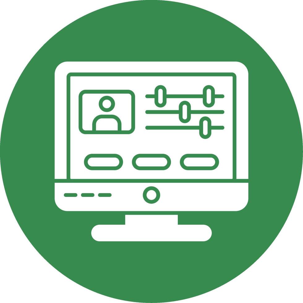 Graphic Editor Glyph Circle Icon vector