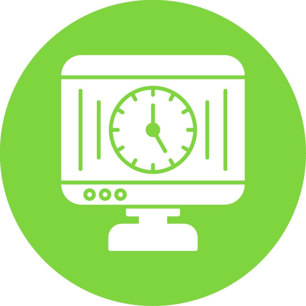Time Management Glyph Circle Icon vector