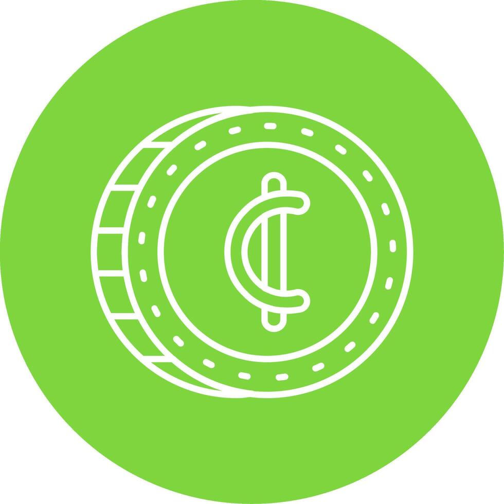 Cedis Linear Circle Multicolor Design Icon vector