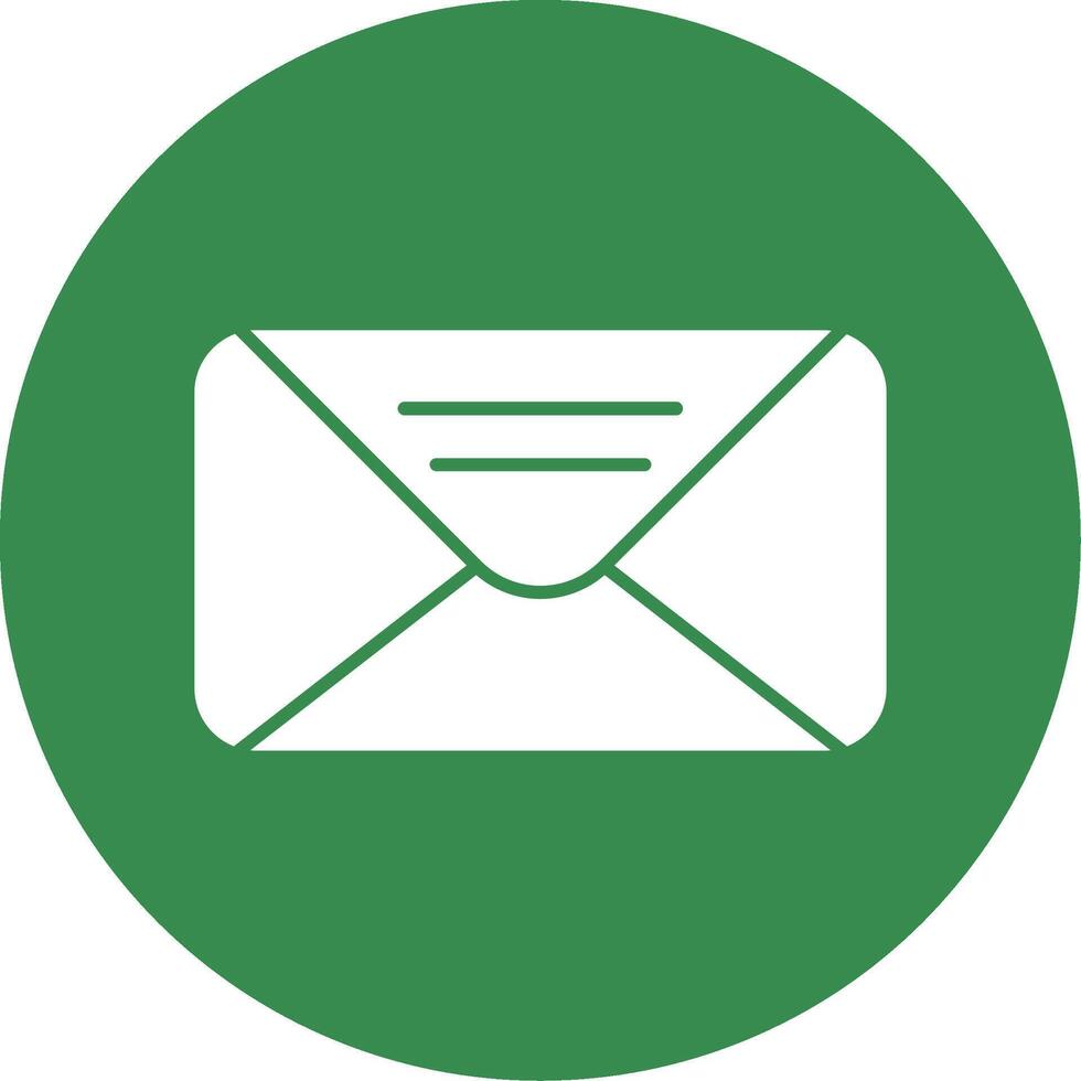Mail Glyph Circle Icon vector