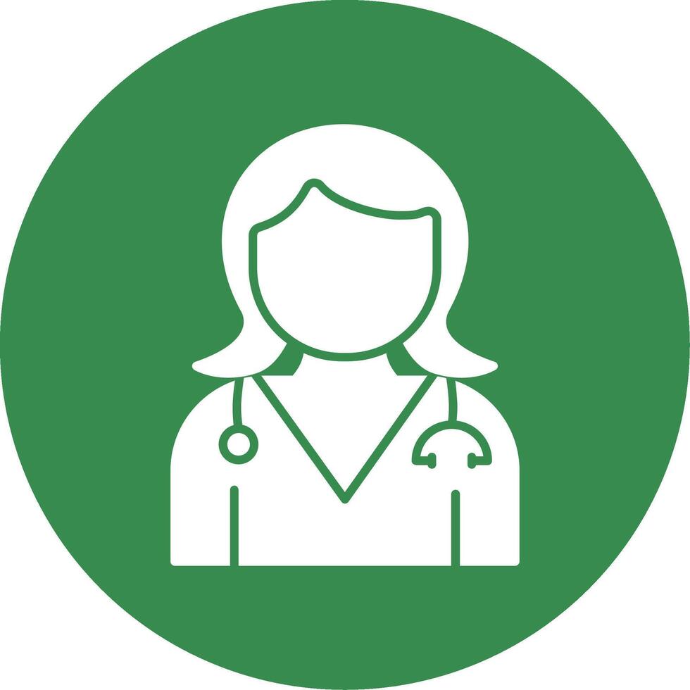Doctor Glyph Circle Icon vector