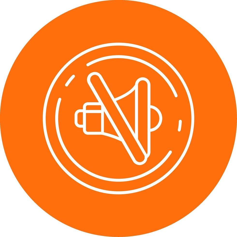Mute Linear Circle Multicolor Design Icon vector