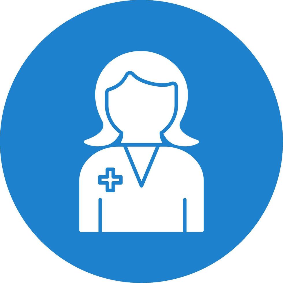 Doctor Glyph Circle Icon vector