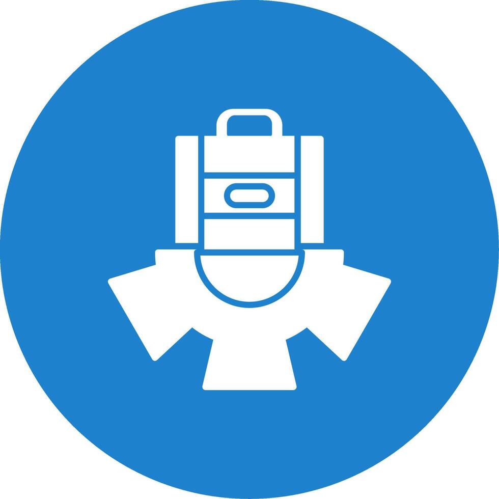 Management Glyph Circle Icon vector