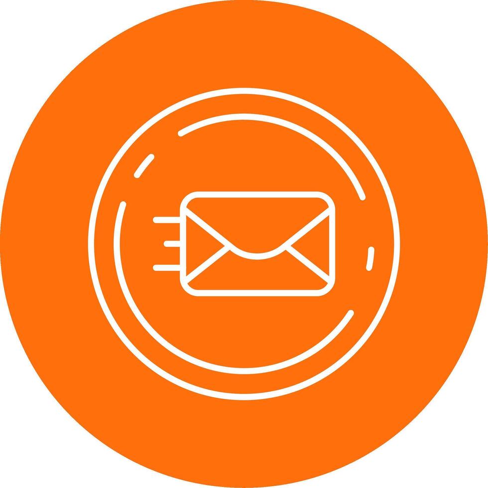 Send Linear Circle Multicolor Design Icon vector