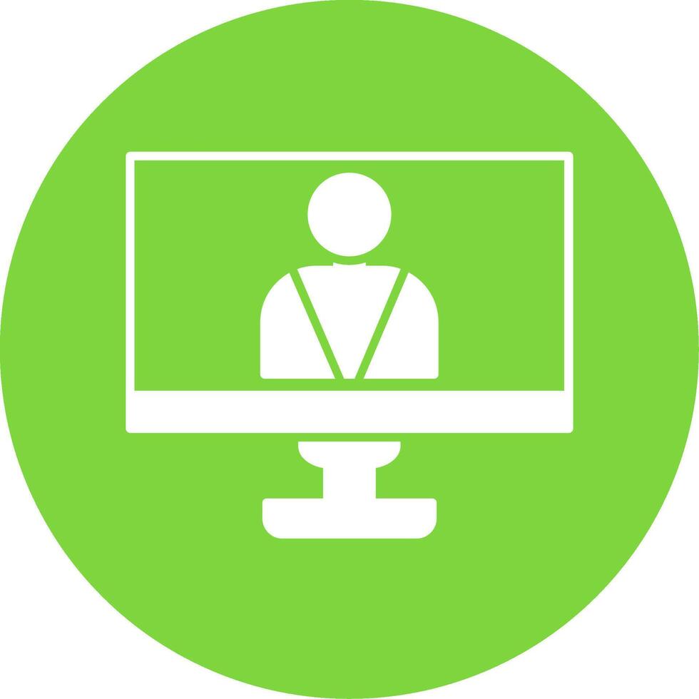 Management Glyph Circle Icon vector
