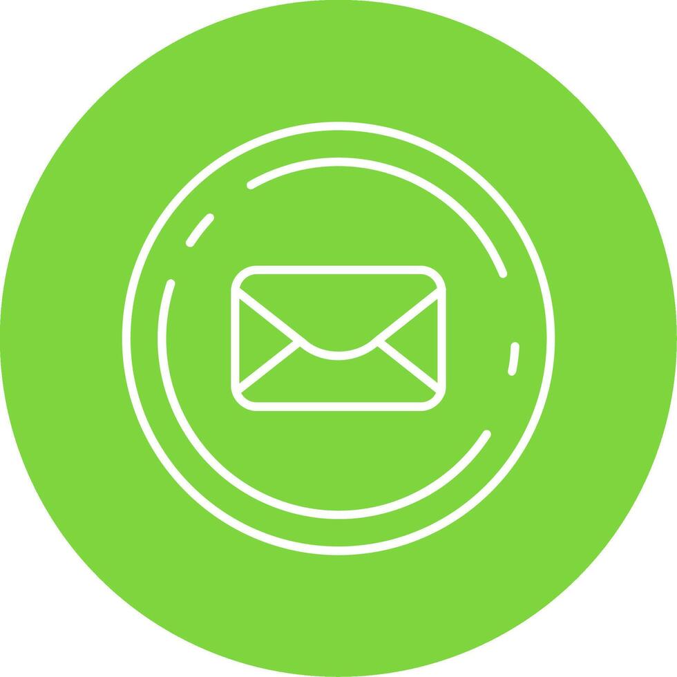 Email Linear Circle Multicolor Design Icon vector