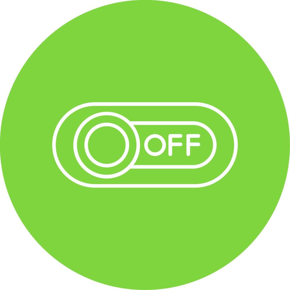 Off Linear Circle Multicolor Design Icon vector