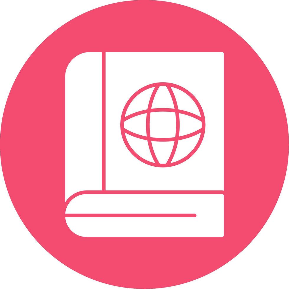 Encyclopedia Glyph Circle Icon vector
