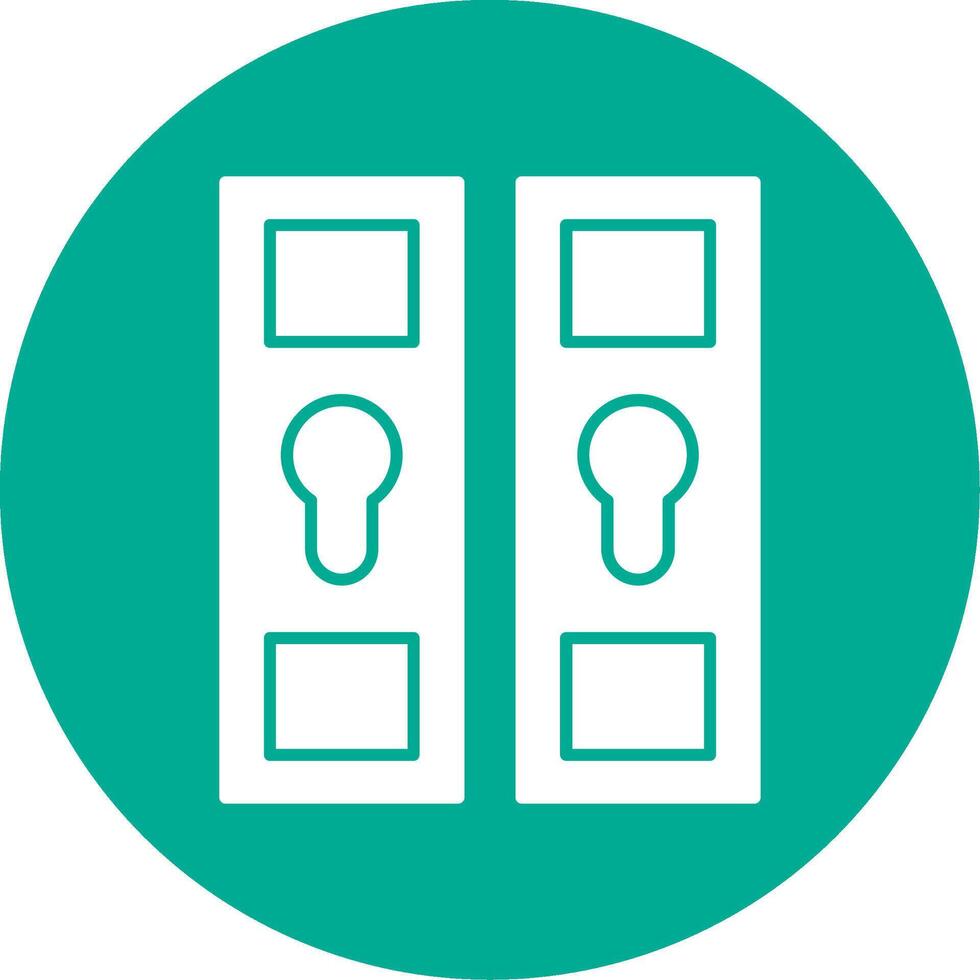 Locker Glyph Circle Icon vector